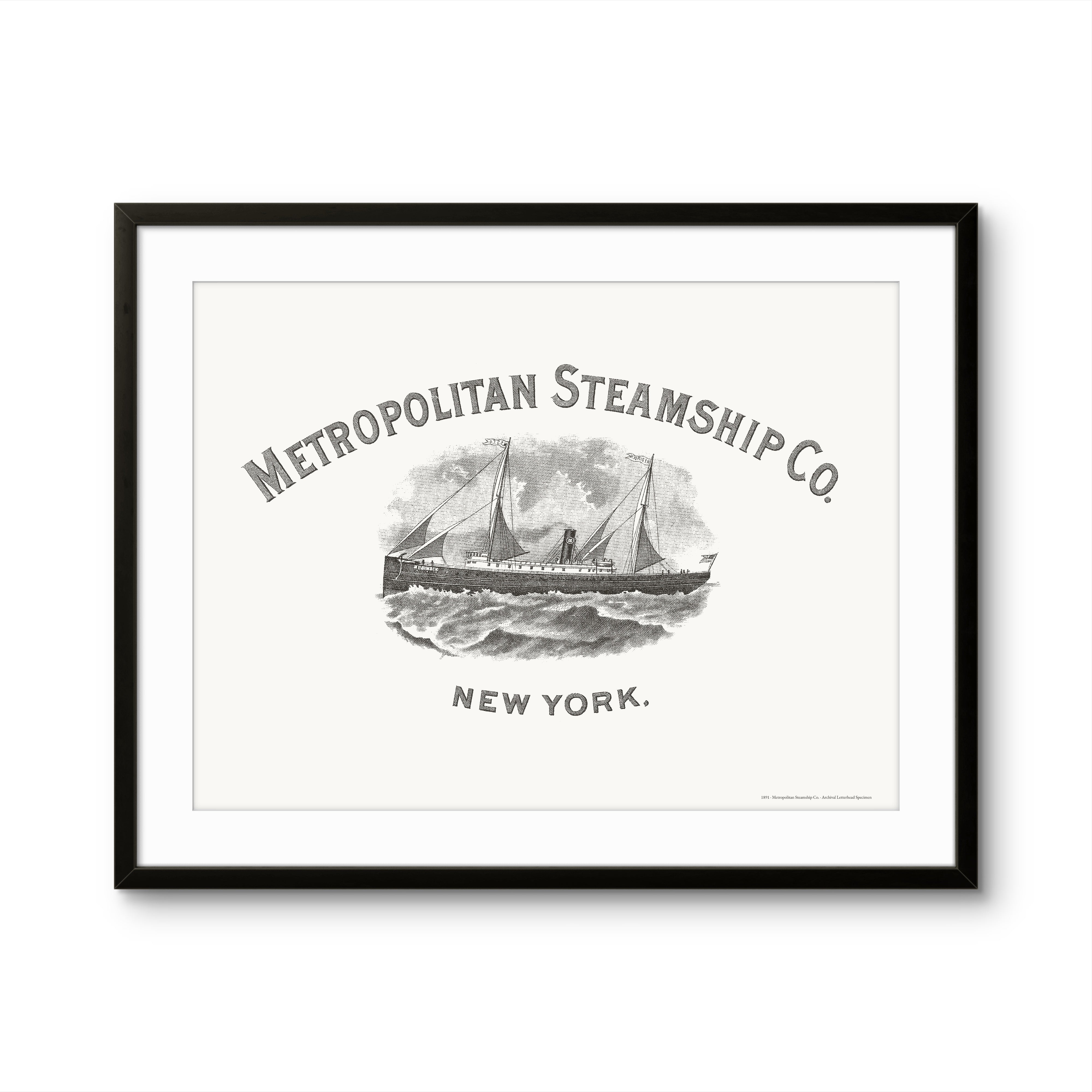 Metropolitan Steamship Co. — 1891 | Framed Print