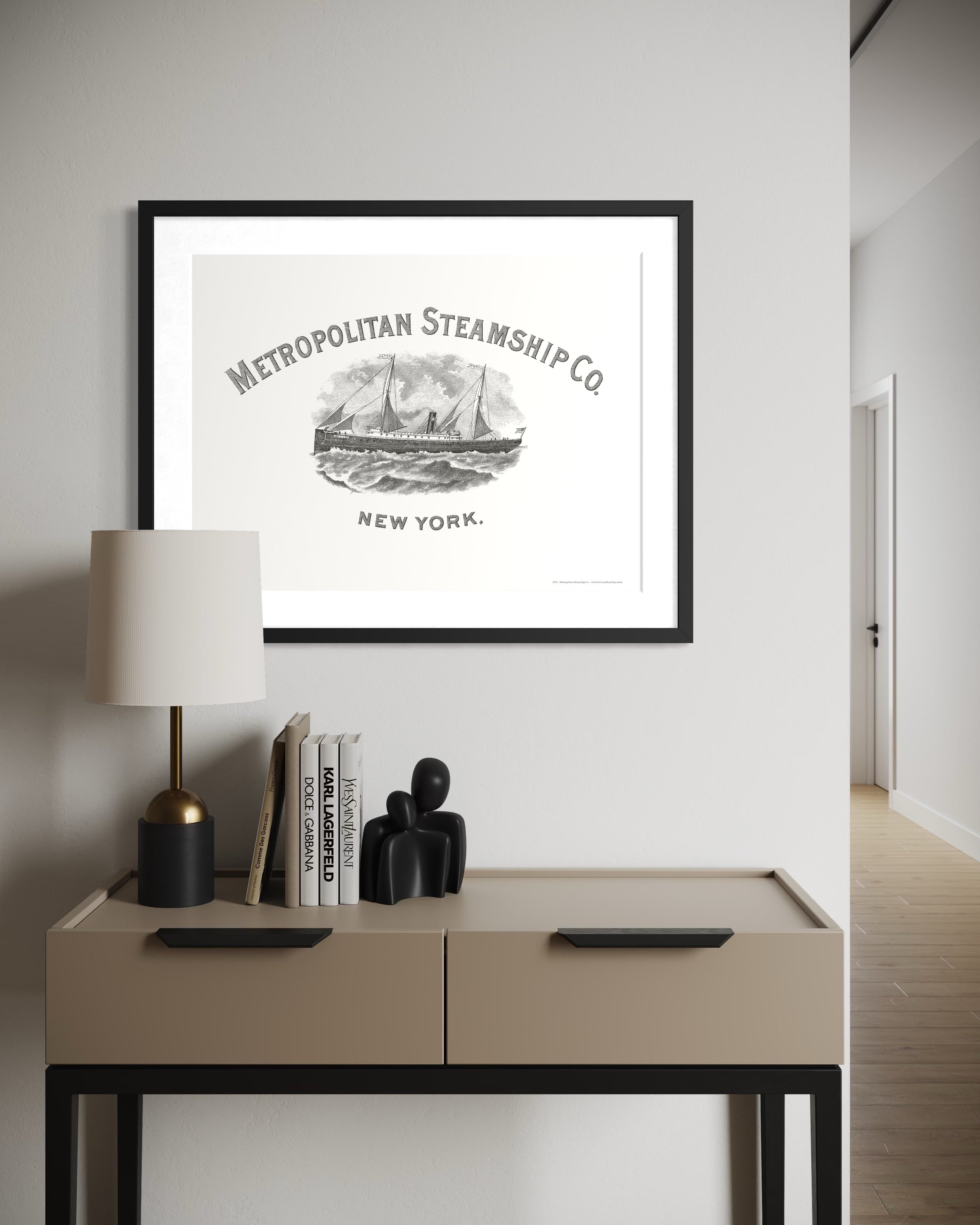Metropolitan Steamship Co. — 1891 | Framed Print