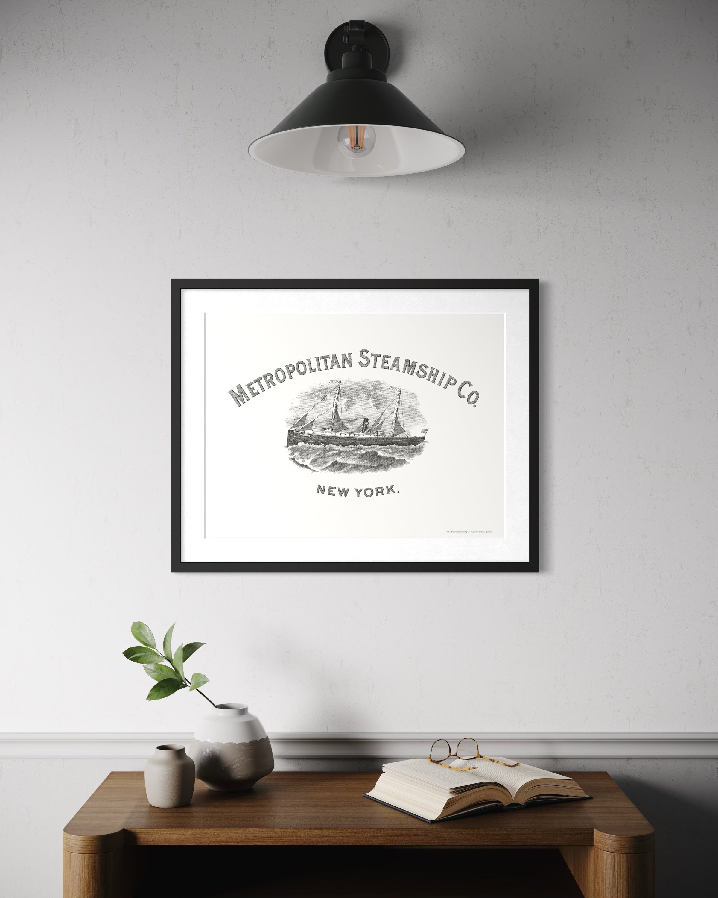 Metropolitan Steamship Co. — 1891 | Framed Print