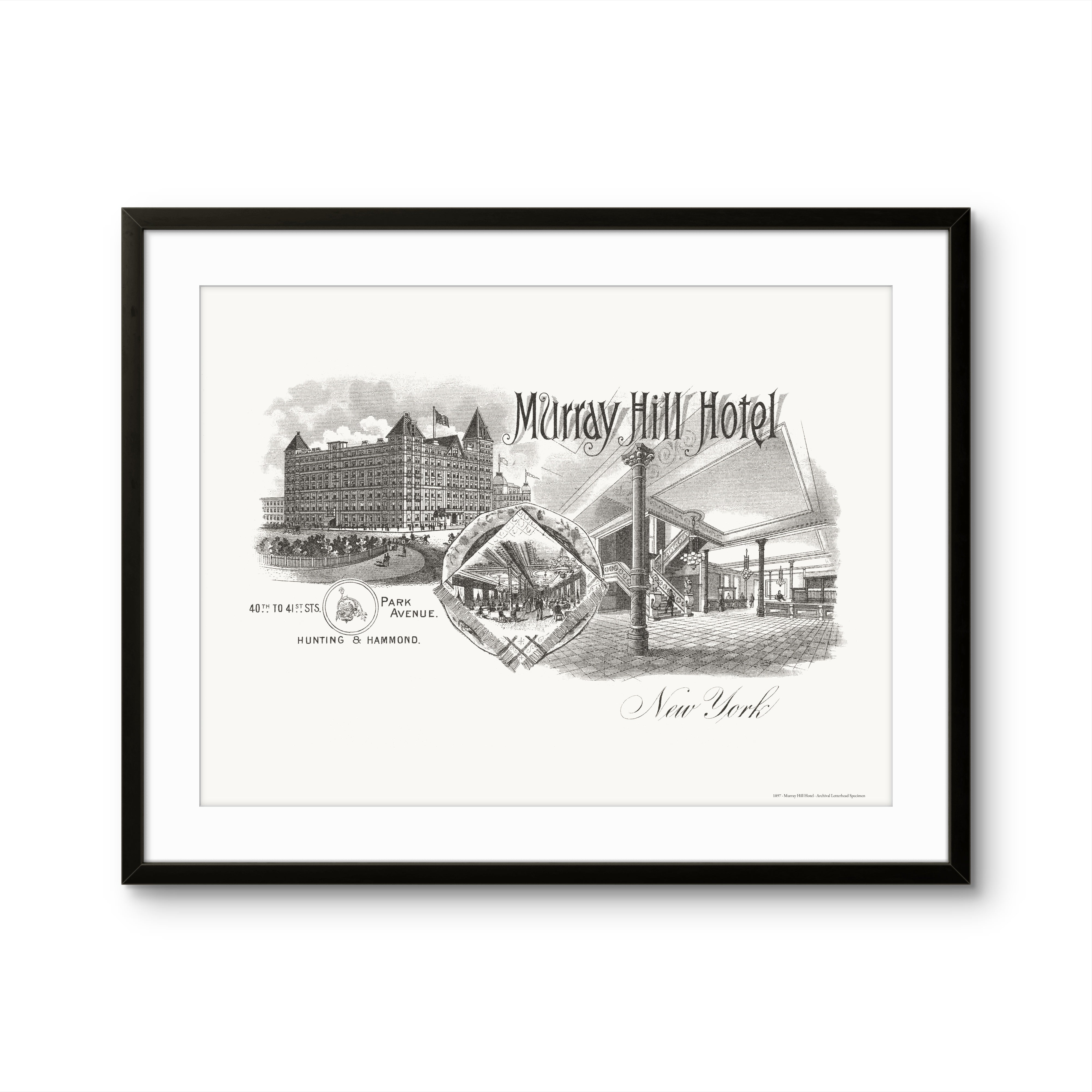 Murray Hill Hotel, Brooklyn, NY - 1897 | Framed Print