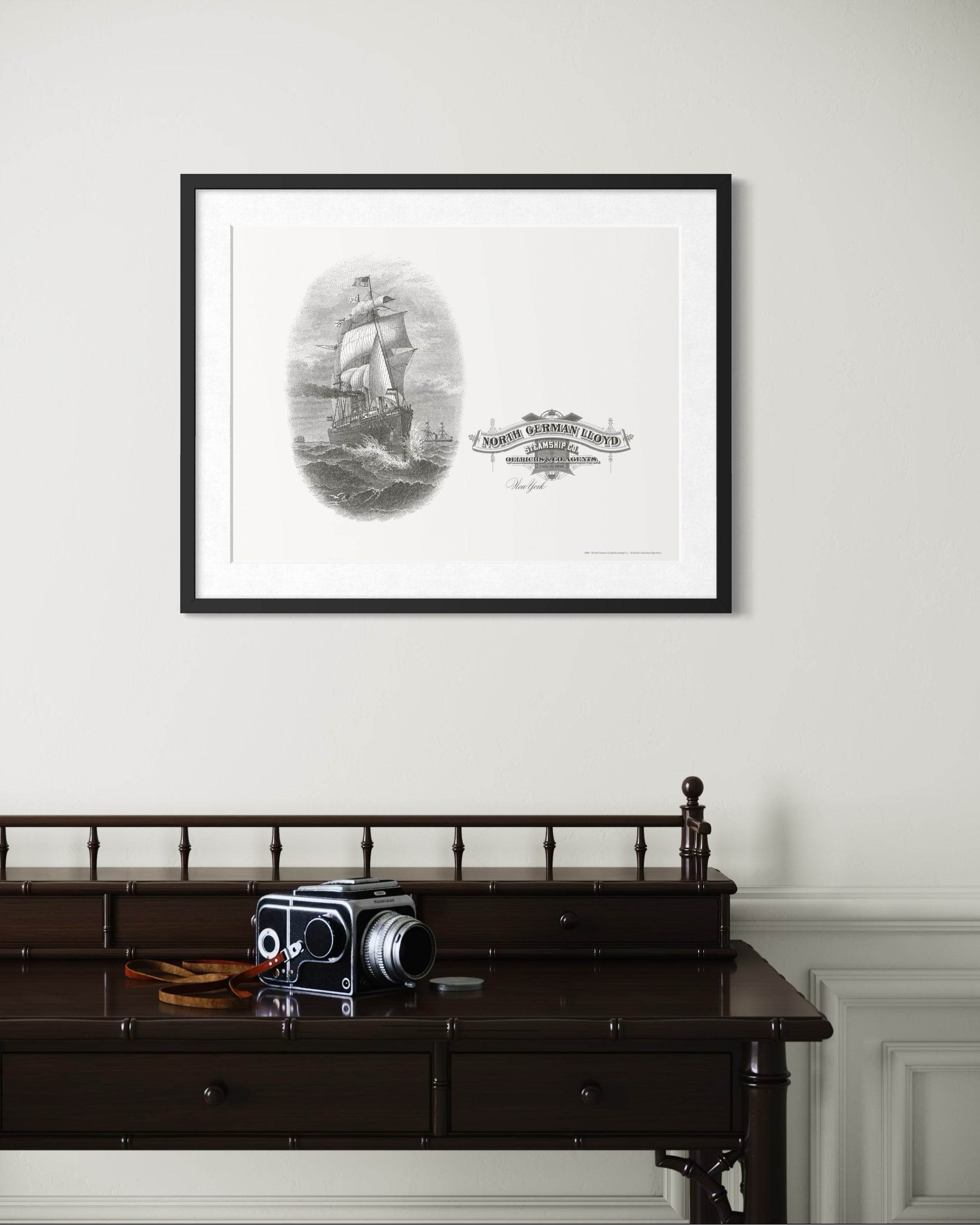 North German Lloyd Steamship Co. — 1884 | Framed Print