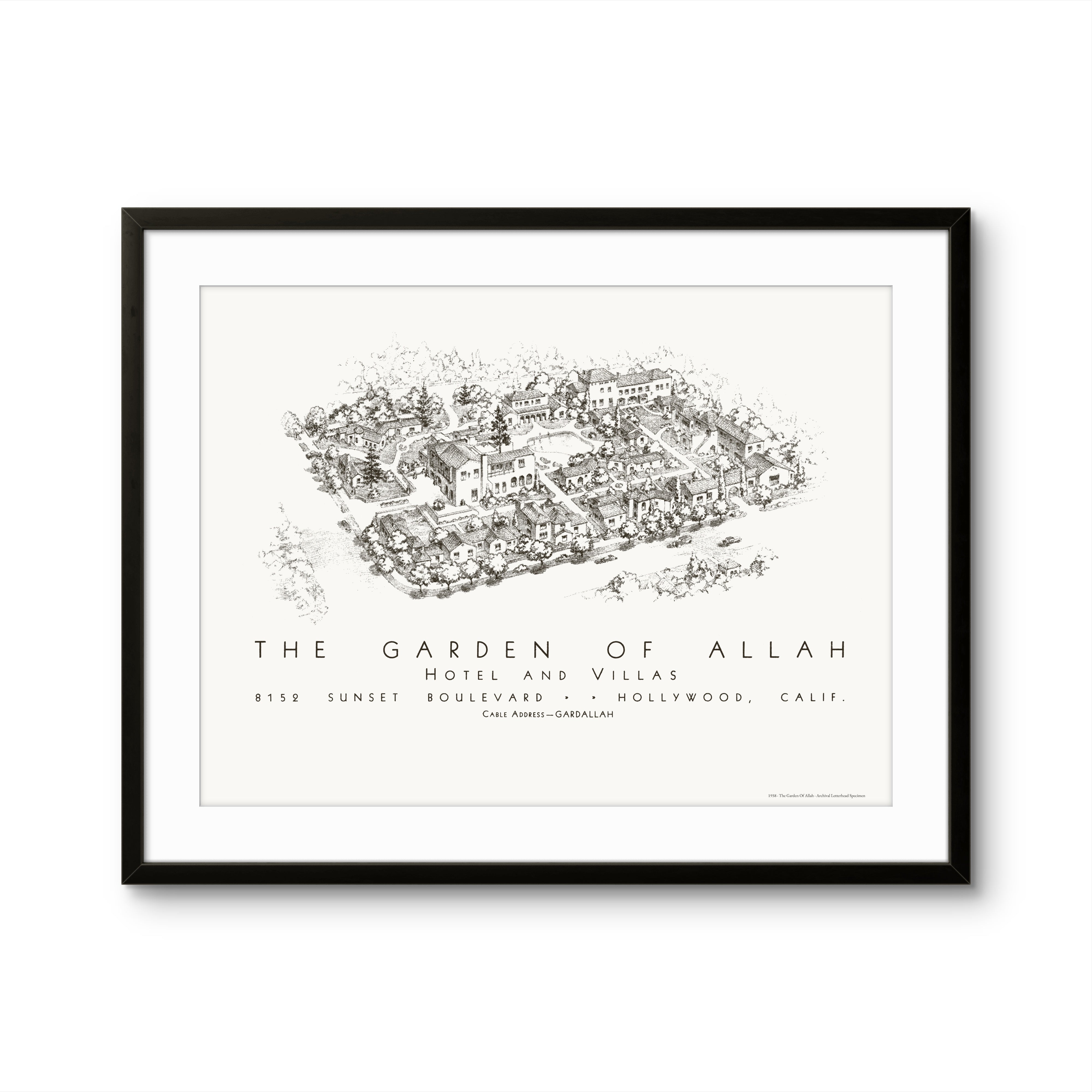 The Garden Of Allah Hotel, Hollywood - 1938 | Framed Print