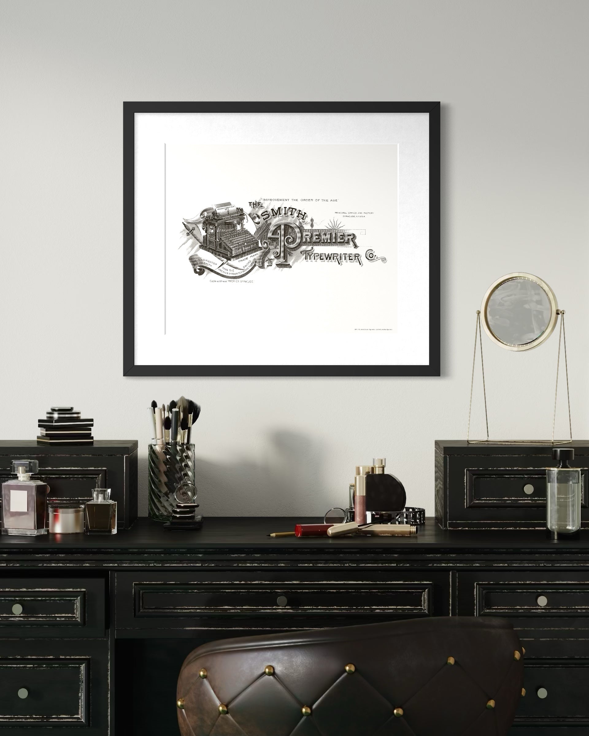 The Smith Premier Typewriter - 1895 | Framed Print