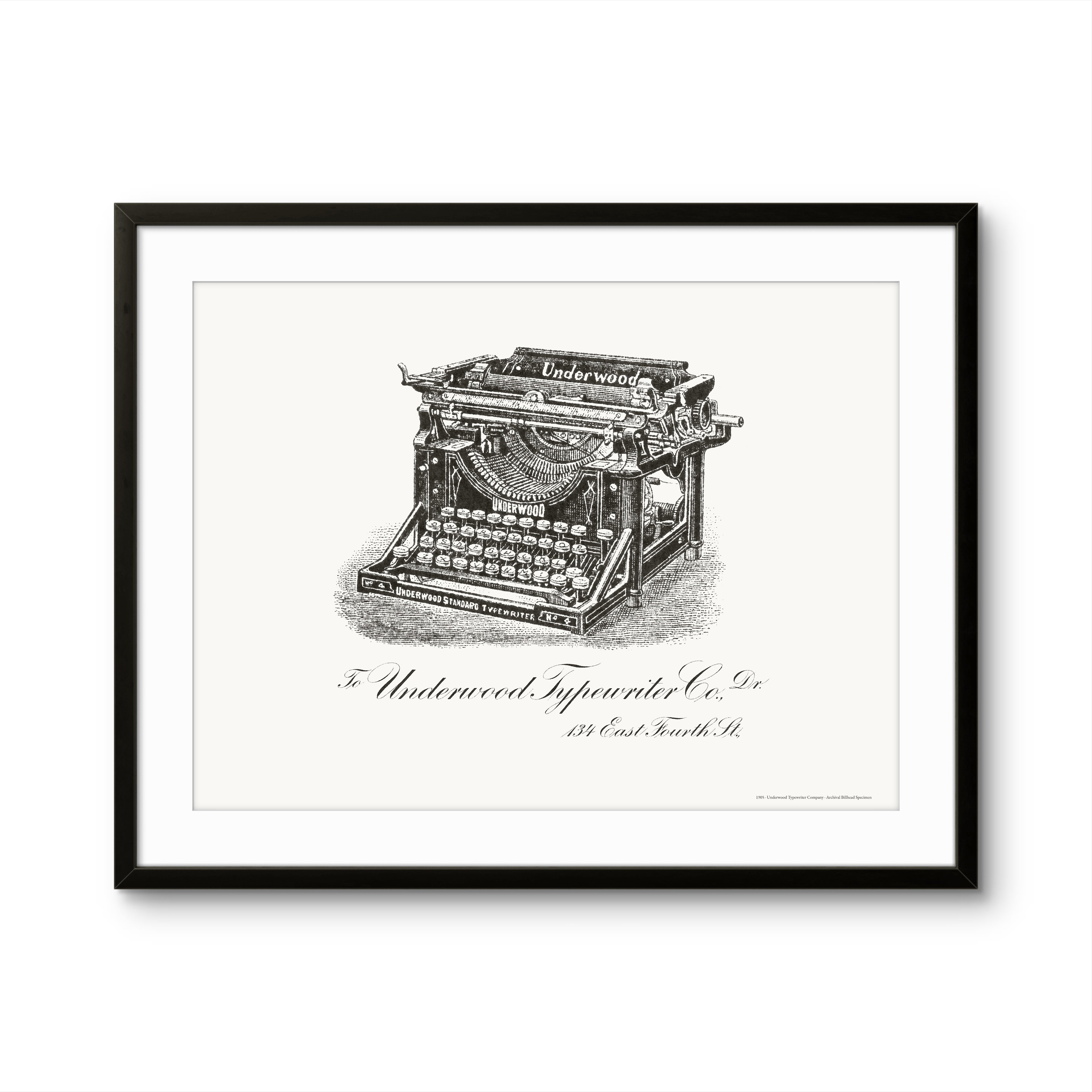 Underwood Typewriter Company — 1905 | Framed Print